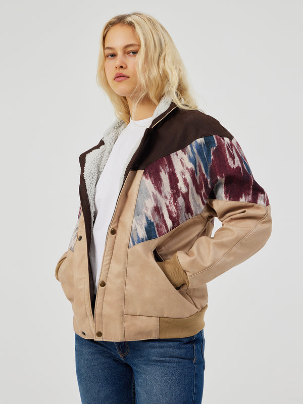 AZTEC CREAM & BROWN UNISEX VINTAGE JACKET S