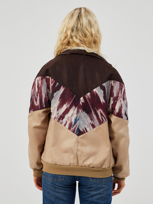 AZTEC CREAM & BROWN UNISEX VINTAGE JACKET S