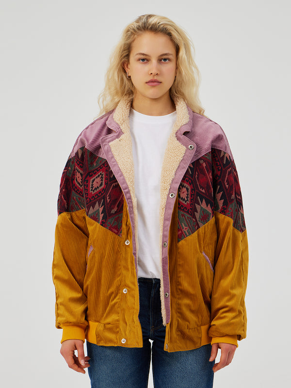 AZTEC ORANGE & PINK UNISEX VINTAGE JACKET XL