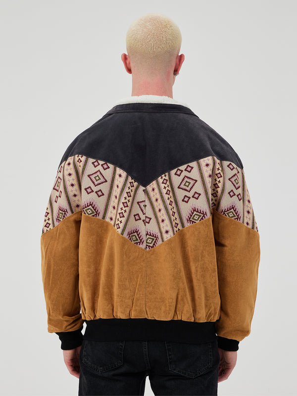 AZTEC MUSTARD & BLACK UNISEX VINTAGE JACKET XXL