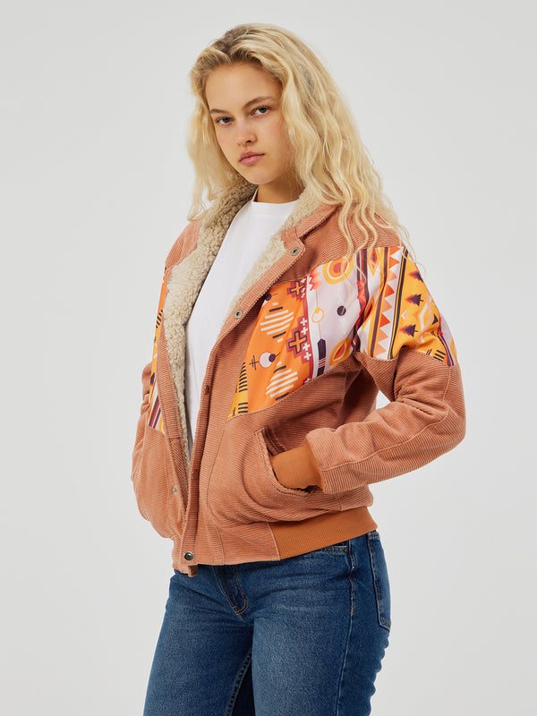 AZTEC ORANGE UNISEX VINTAGE JACKET XS